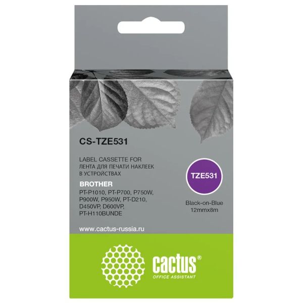 Картридж для принтера и МФУ Cactus CS-TZE531 черный, [cs-tze531]