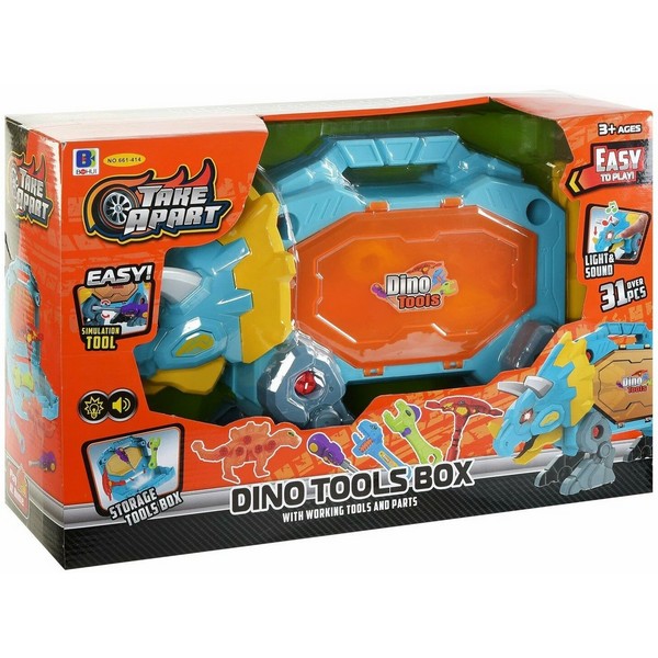 Конструктор Junfa toys Чемоданчик-конструктор Динозавр с инструментами WZ-14102 31 деталей
