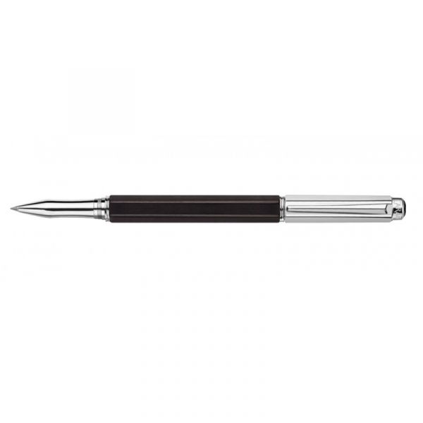 Ручка роллер CARANDACHE Varius Ebony Silver Plated коробка подарочная серебристый 4470.086