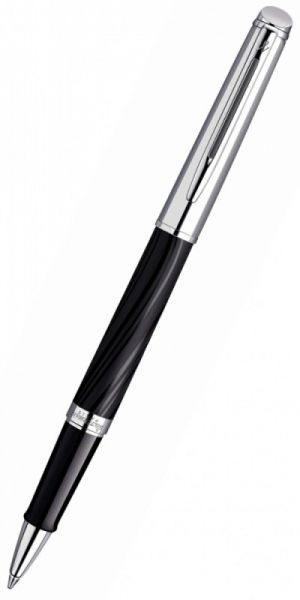 Ручка роллер WATERMAN Hemisphere (S0921210) Deluxe Silky CT (F) чернила: черный нержавеющая сталь блестящий хром